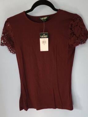 LAUREN Ralph Lauren Lace Sleeve Women’s Top Size XS